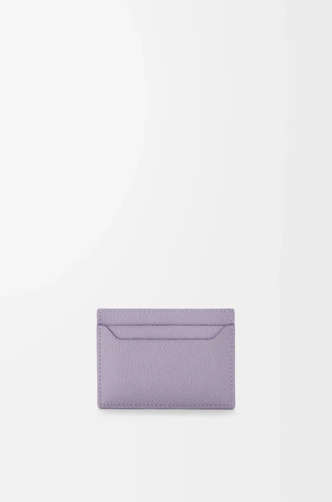 Anagram plain cardholder in pebble grained calfskin Dirty Mauve Anagram plain cardholder in pebble grained calfskin Dirty Mauve