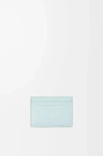 Anagram plain cardholder in pebble grained calfskin Frozen