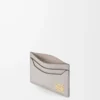 Anagram plain cardholder in pebble grained calfskin Light Ghost Grey Anagram plain cardholder in pebble grained calfskin Light Ghost Grey