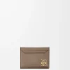 Anagram plain cardholder in pebble grained calfskin Taupe Anagram plain cardholder in pebble grained calfskin Taupe
