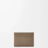Anagram plain cardholder in pebble grained calfskin Taupe Anagram plain cardholder in pebble grained calfskin Taupe