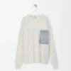 Anagram pocket sweater in cotton blend Beige/Grey Anagram pocket sweater in cotton blend Beige/Grey