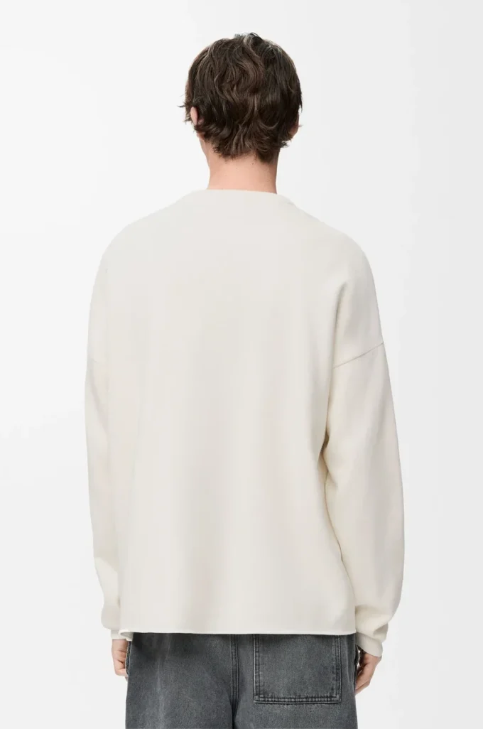 Anagram pocket sweater in cotton blend Beige/Grey Anagram pocket sweater in cotton blend Beige/Grey
