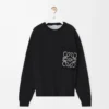 Anagram pocket sweater in cotton blend Black/White Anagram pocket sweater in cotton blend Black/White