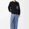 Anagram pocket sweater in cotton blend Black/White Anagram pocket sweater in cotton blend Black/White