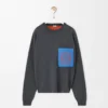 Anagram pocket sweater in cotton blend Grey/Blue Anagram pocket sweater in cotton blend Grey/Blue