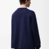Anagram pocket sweater in cotton blend Navy Blue Anagram pocket sweater in cotton blend Navy Blue