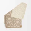 Anagram scarf in alpaca and wool Beige/White Anagram scarf in alpaca and wool Beige/White