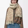 Anagram scarf in alpaca and wool Beige/White Anagram scarf in alpaca and wool Beige/White