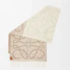 Anagram scarf in alpaca and wool Beige/White Anagram scarf in alpaca and wool Beige/White