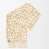 Anagram scarf in alpaca and wool blend Beige/White Anagram scarf in alpaca and wool blend Beige/White