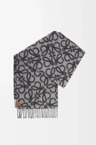 Anagram scarf in alpaca and wool blend Black/Grey