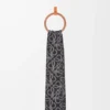 Anagram scarf in alpaca and wool blend Black/Grey Anagram scarf in alpaca and wool blend Black/Grey