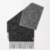Anagram scarf in alpaca and wool Dark Grey/Black