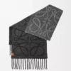Anagram scarf in alpaca and wool Dark Grey/Black