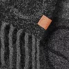 Anagram scarf in alpaca and wool Dark Grey/Black