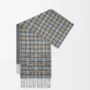 Anagram scarf in silk and cashmere Anthracite/Grey/Beige