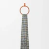 Anagram scarf in silk and cashmere Anthracite/Grey/Beige