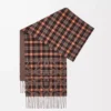 Anagram scarf in silk and cashmere Brown/Multicolor