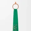 Anagram scarf in silk and cashmere Green/Multicolor