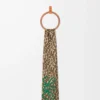 Anagram scarf in silk and cashmere Green/Multicolor