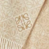 Anagram scarf in wool and cashmere Beige