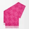 Anagram scarf in wool and cashmere Fuchsia Anagram scarf in wool and cashmere Fuchsia