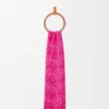 Anagram scarf in wool and cashmere Fuchsia Anagram scarf in wool and cashmere Fuchsia