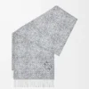 Anagram scarf in wool and cashmere Grey