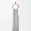 Anagram scarf in wool and cashmere Grey