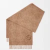 Anagram scarf in wool and cashmere Mocha