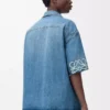 Anagram short sleeve shirt in denim Washed Denim Anagram short sleeve shirt in denim Washed Denim