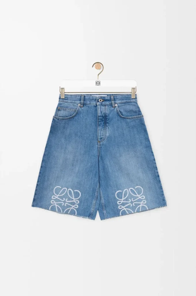 Anagram shorts in denim Washed Denim Anagram shorts in denim Washed Denim
