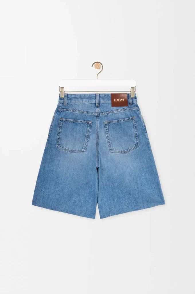 Anagram shorts in denim Washed Denim Anagram shorts in denim Washed Denim
