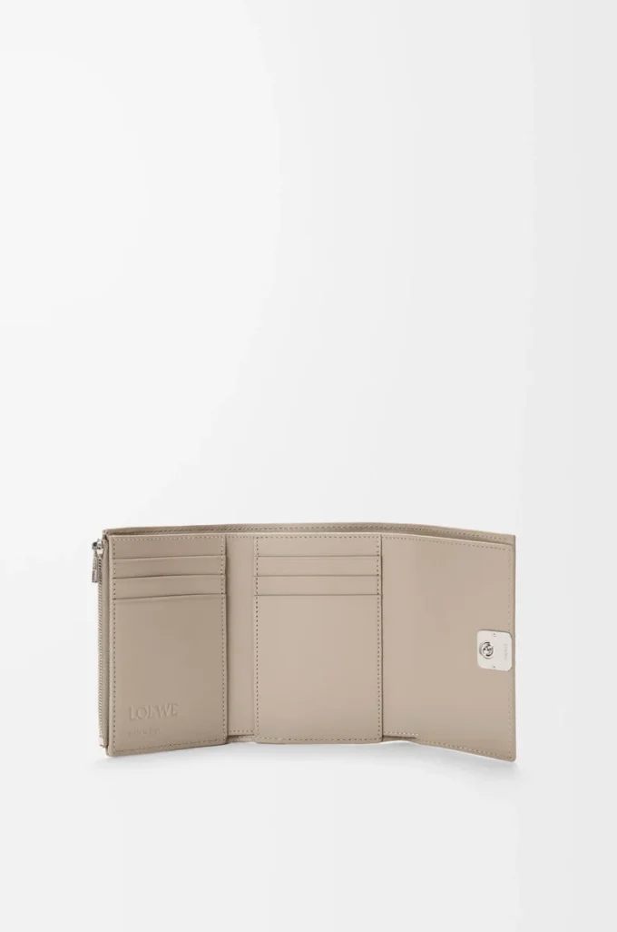 Anagram small vertical wallet in pebble grained calfskin Clay Anagram small vertical wallet in pebble grained calfskin Clay