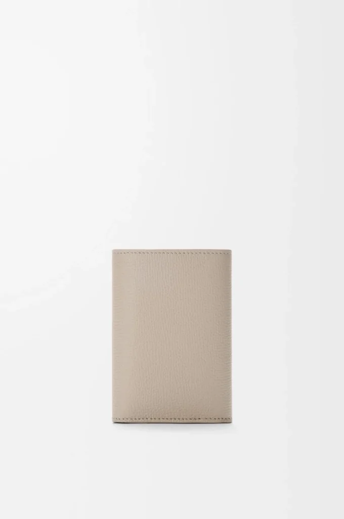 Anagram small vertical wallet in pebble grained calfskin Clay Anagram small vertical wallet in pebble grained calfskin Clay