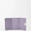 Anagram small vertical wallet in pebble grained calfskin Dirty Mauve