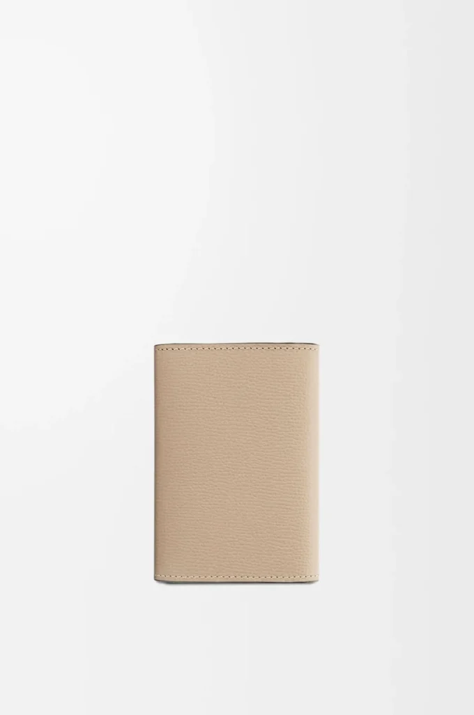 Anagram small vertical wallet in pebble grained calfskin Sand Anagram small vertical wallet in pebble grained calfskin Sand