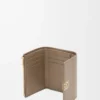 Anagram small vertical wallet in pebble grained calfskin Taupe