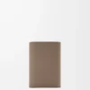 Anagram small vertical wallet in pebble grained calfskin Taupe