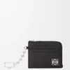 Anagram square coin cardholder in pebble grained calfskin Black Anagram square coin cardholder in pebble grained calfskin Black