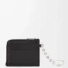 Anagram square coin cardholder in pebble grained calfskin Black Anagram square coin cardholder in pebble grained calfskin Black
