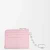 Anagram square coin cardholder in pebble grained calfskin Blossom Anagram square coin cardholder in pebble grained calfskin Blossom
