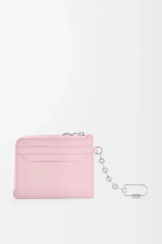 Anagram square coin cardholder in pebble grained calfskin Blossom Anagram square coin cardholder in pebble grained calfskin Blossom