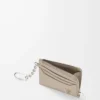 Anagram square coin cardholder in pebble grained calfskin Clay Anagram square coin cardholder in pebble grained calfskin Clay