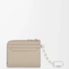 Anagram square coin cardholder in pebble grained calfskin Clay Anagram square coin cardholder in pebble grained calfskin Clay