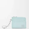 Anagram square coin cardholder in pebble grained calfskin Frozen