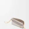 Anagram square coin cardholder in pebble grained calfskin Light Ghost Grey Anagram square coin cardholder in pebble grained calfskin Light Ghost Grey