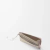Anagram square coin cardholder in pebble grained calfskin Sand Anagram square coin cardholder in pebble grained calfskin Sand