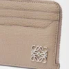 Anagram square coin cardholder in pebble grained calfskin Sand Anagram square coin cardholder in pebble grained calfskin Sand